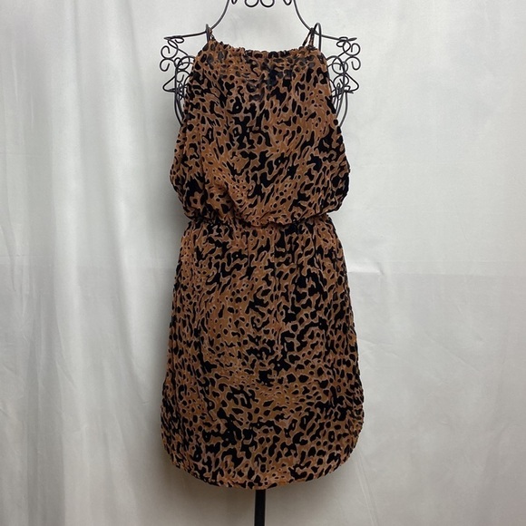 LULUS Intention Brown Leopard Burnout Velvet Print Dress - Picture 6 of 17